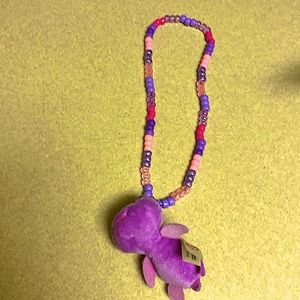 TY Beanie boo Slowpoke turtle necklace